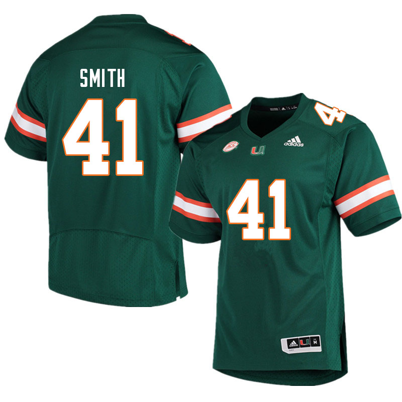Men #41 Chase Smith Miami Hurricanes College Football Jerseys Sale-Green - Click Image to Close